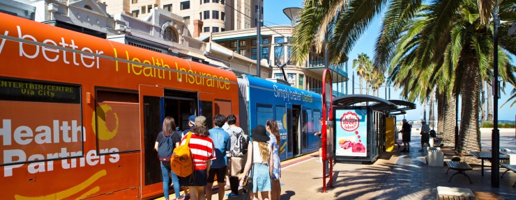 Tram, Moseley Square by South Australian Tourism Commission